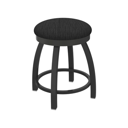 HOLLAND BAR STOOL CO 18" Swivel Vanity Stool, Pewter Finish, Graph Coal Seat 80218PW018